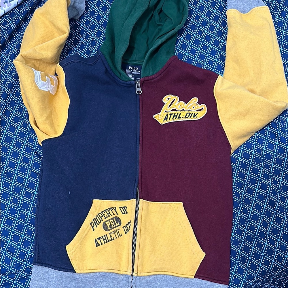 Polo by Ralph Lauren Colorblock Sweatshirt Yellow Green